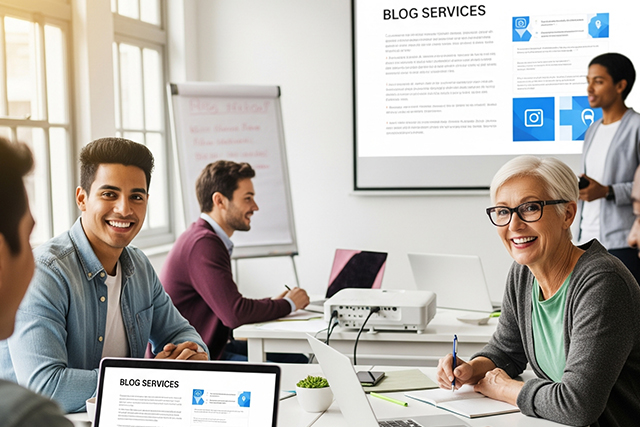 基本的なブログサービスを紹介しているイメージ画像