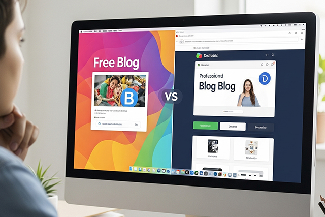 無料ブログと有料ブログを選択しているイメージ画像