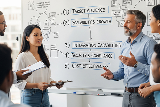 プラットフォームを選ぶ5つのポイントを解説しているイメージ画像